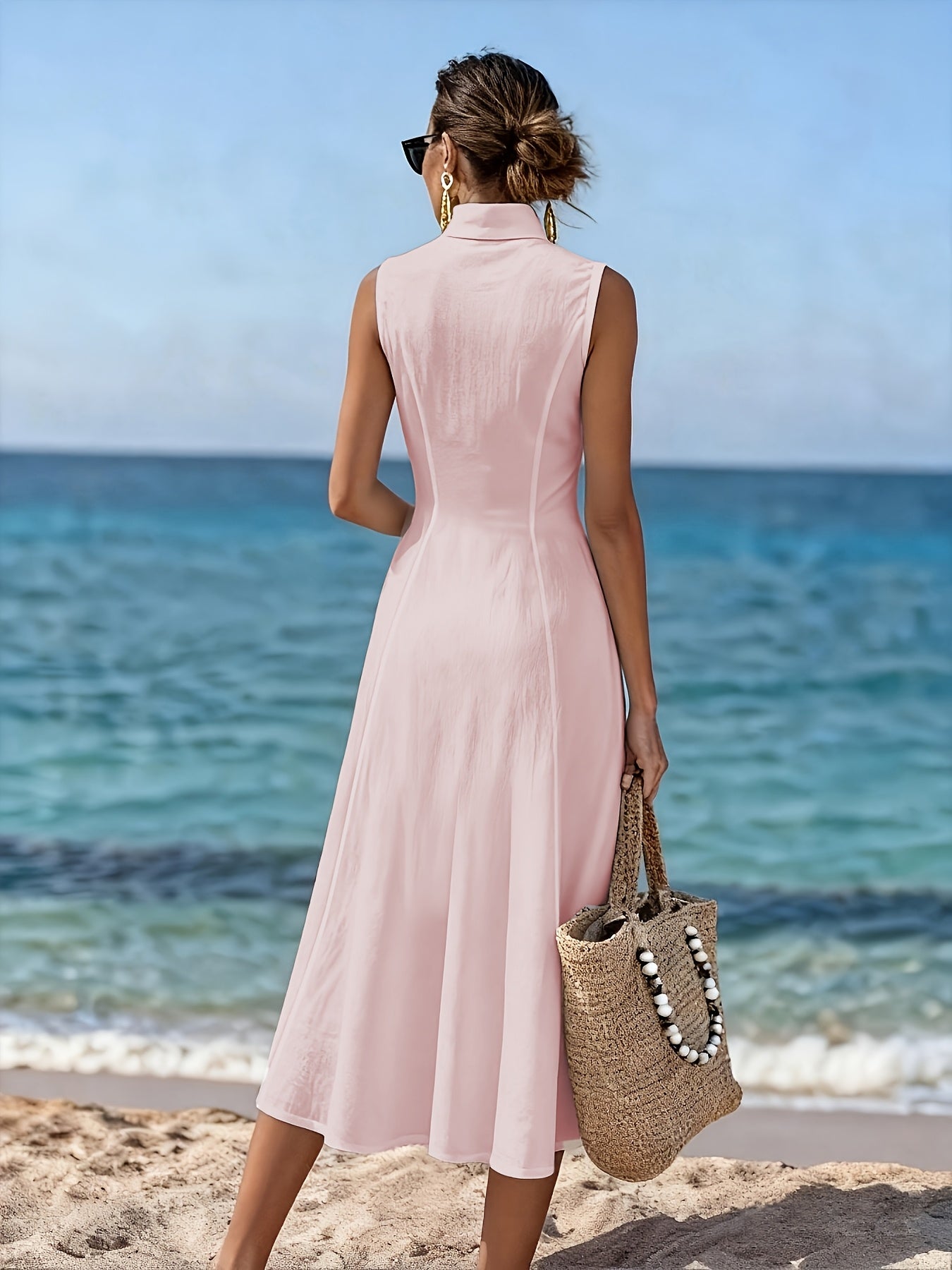 Olivia | Elegant V-Neck Long Dress
