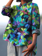 Summer Forest Art Printed Women's Casual  Shirt