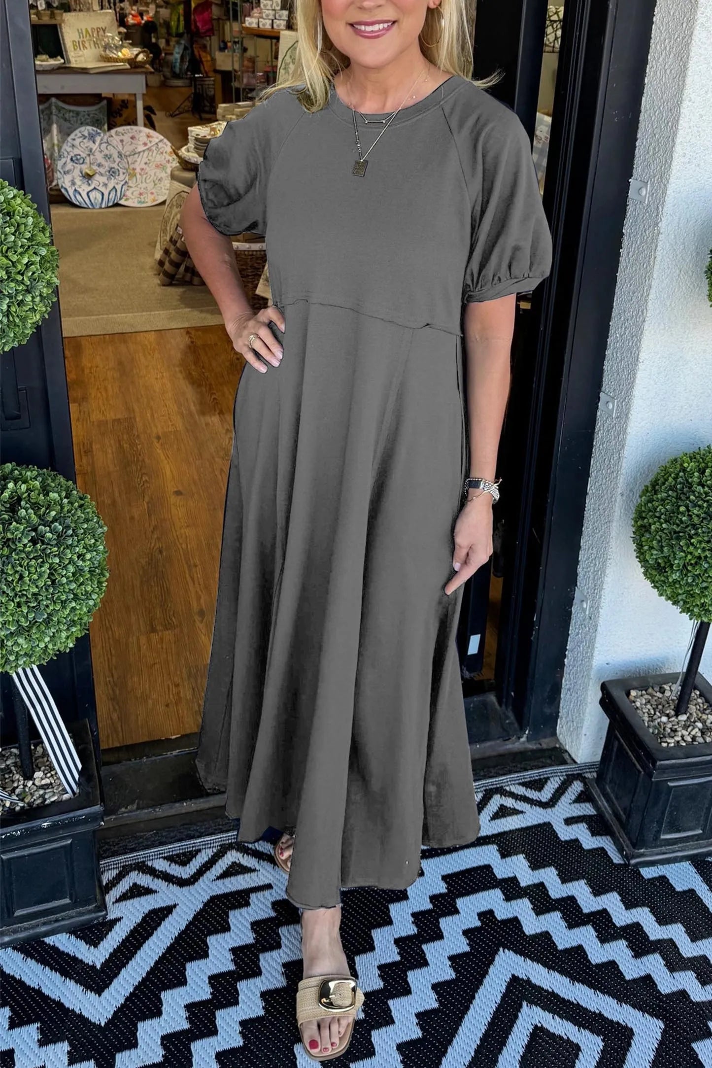 Willow | Puff Sleeve Maxi Dress