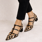 Arden | Leopard Strap Heels