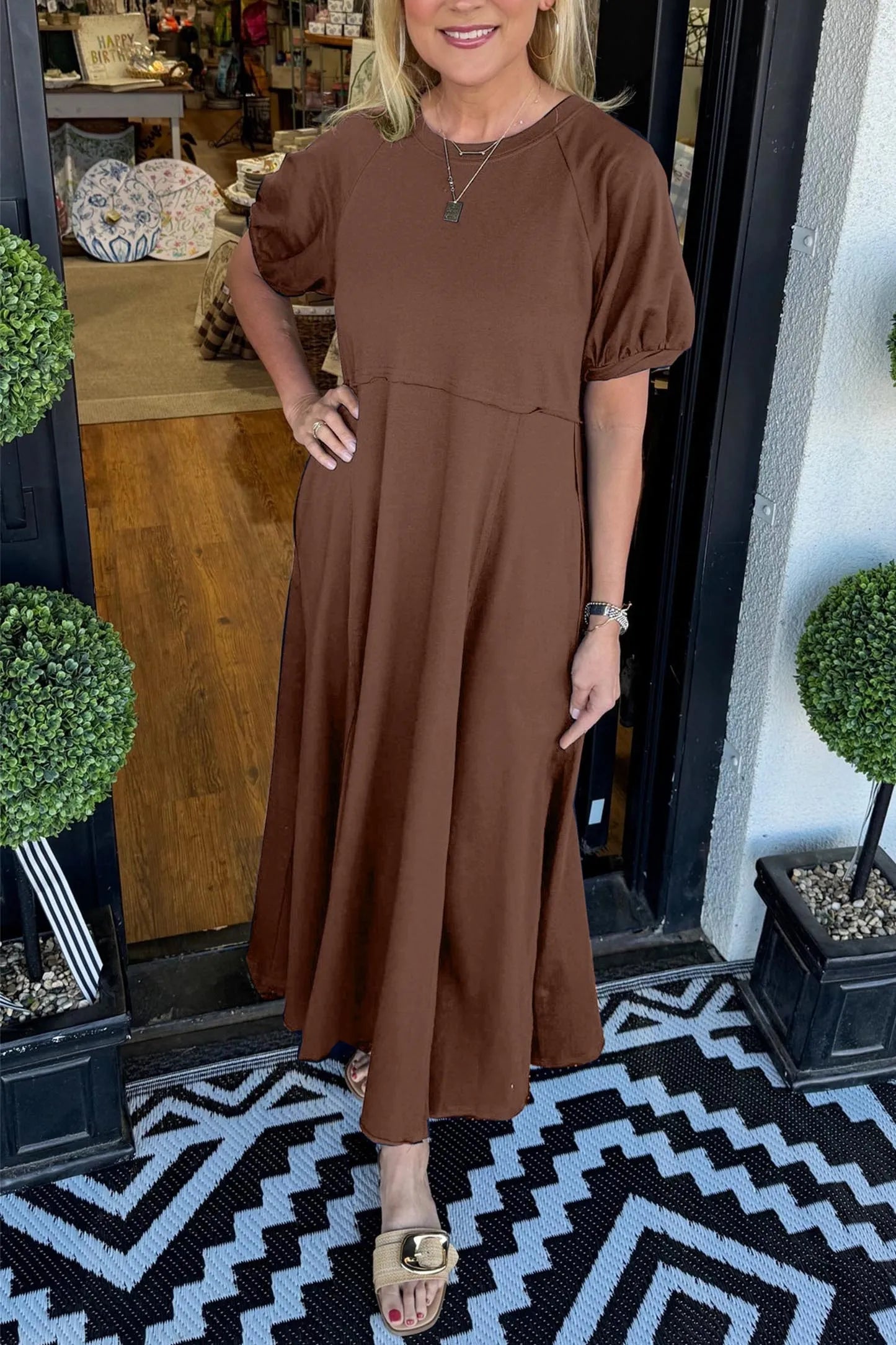 Willow | Puff Sleeve Maxi Dress