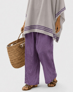 Zandrel | Elegant Off-Shoulder Top & Wide-Leg Striped Pants
