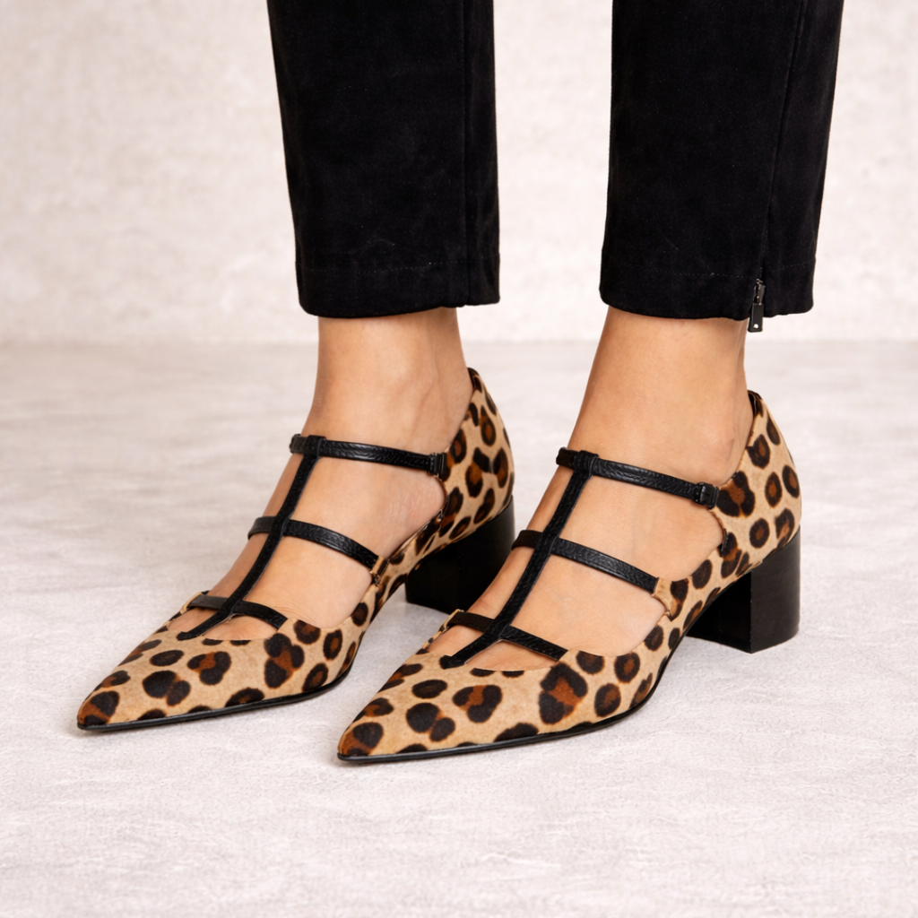 Arden | Leopard Strap Heels