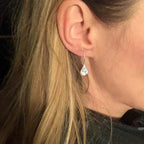 Elegant Silver Earrings in Dandelion Leaf Design