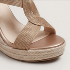 Noelle | Knit Open Toe Heels