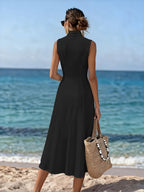 Olivia | Elegant V-Neck Long Dress