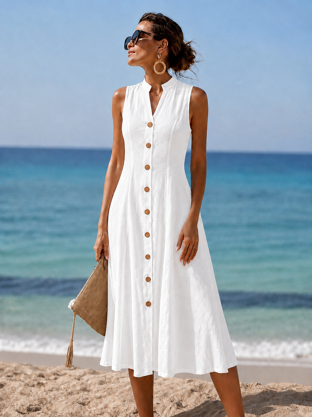 Olivia | Elegant V-Neck Long Dress