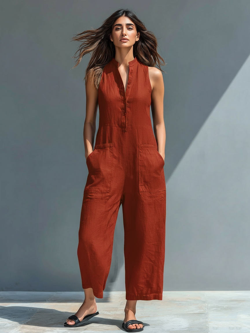 chloe - Sleeveless Loose Jumpsuit