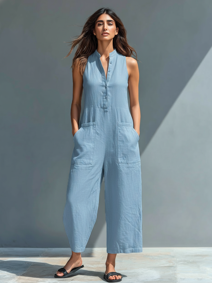 chloe - Sleeveless Loose Jumpsuit