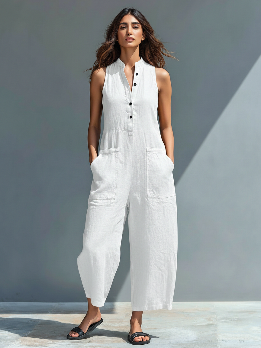 chloe - Sleeveless Loose Jumpsuit