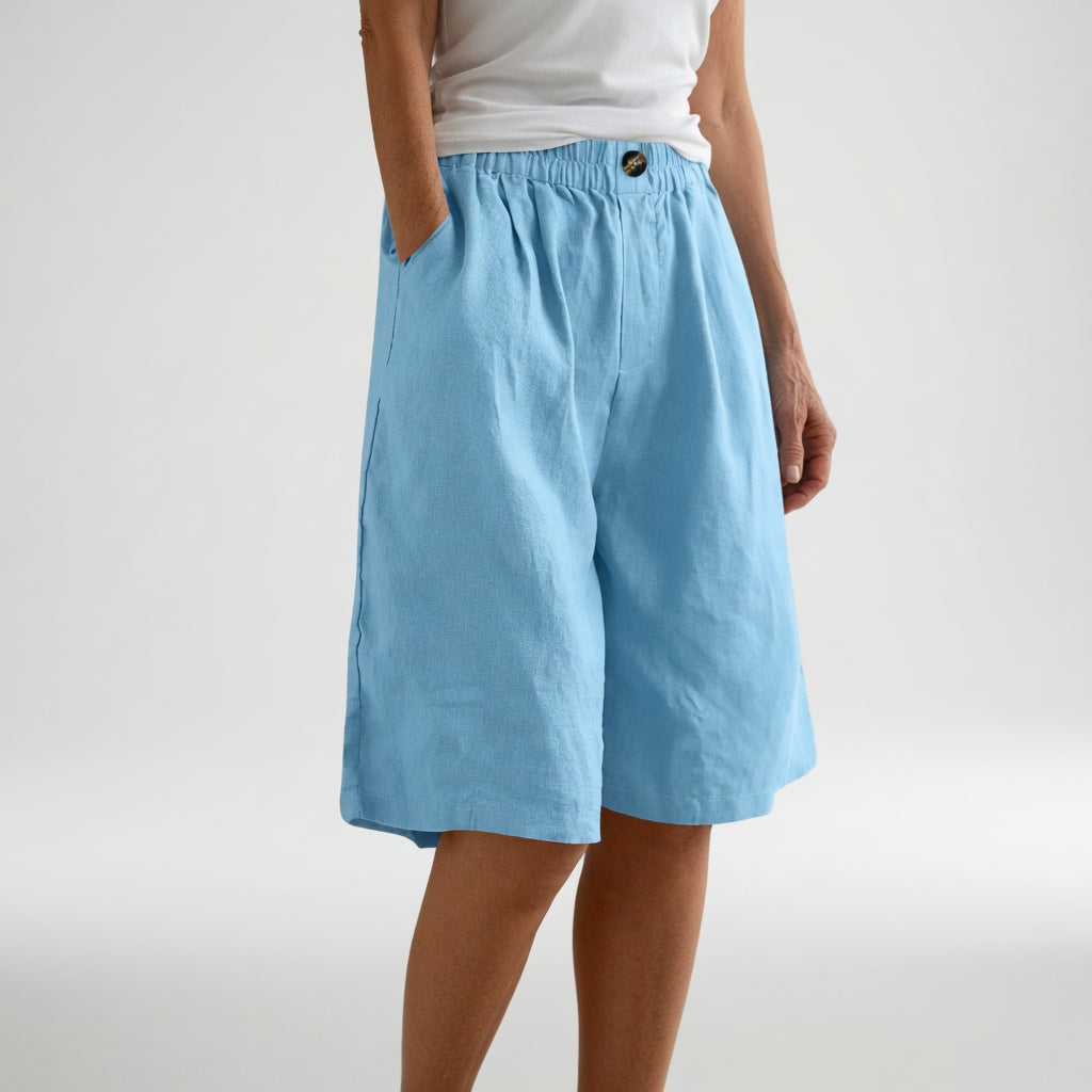 Dorothy - Elastic-Waist Summer Shorts