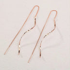 Long Earrings with Wavy Design