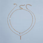 Vintage Necklace Set with Gold Pendant