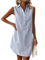 Frenzi | Striped Shirt Dress