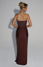 Aurora | Off Shoulder Draped Maxi Dress