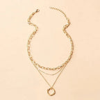 Retro Gold Layered Necklace