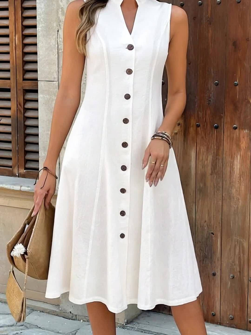 Olivia | Elegant V-Neck Long Dress