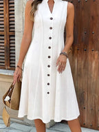 Olivia | Elegant V-Neck Long Dress