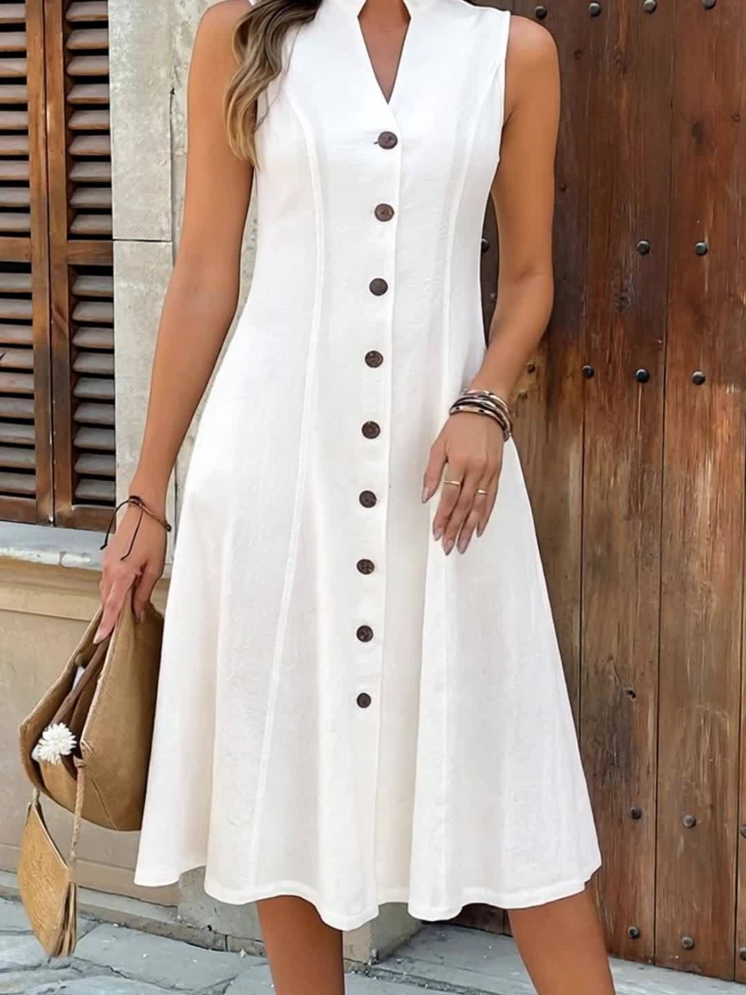 Olivia | Elegant V-Neck Long Dress