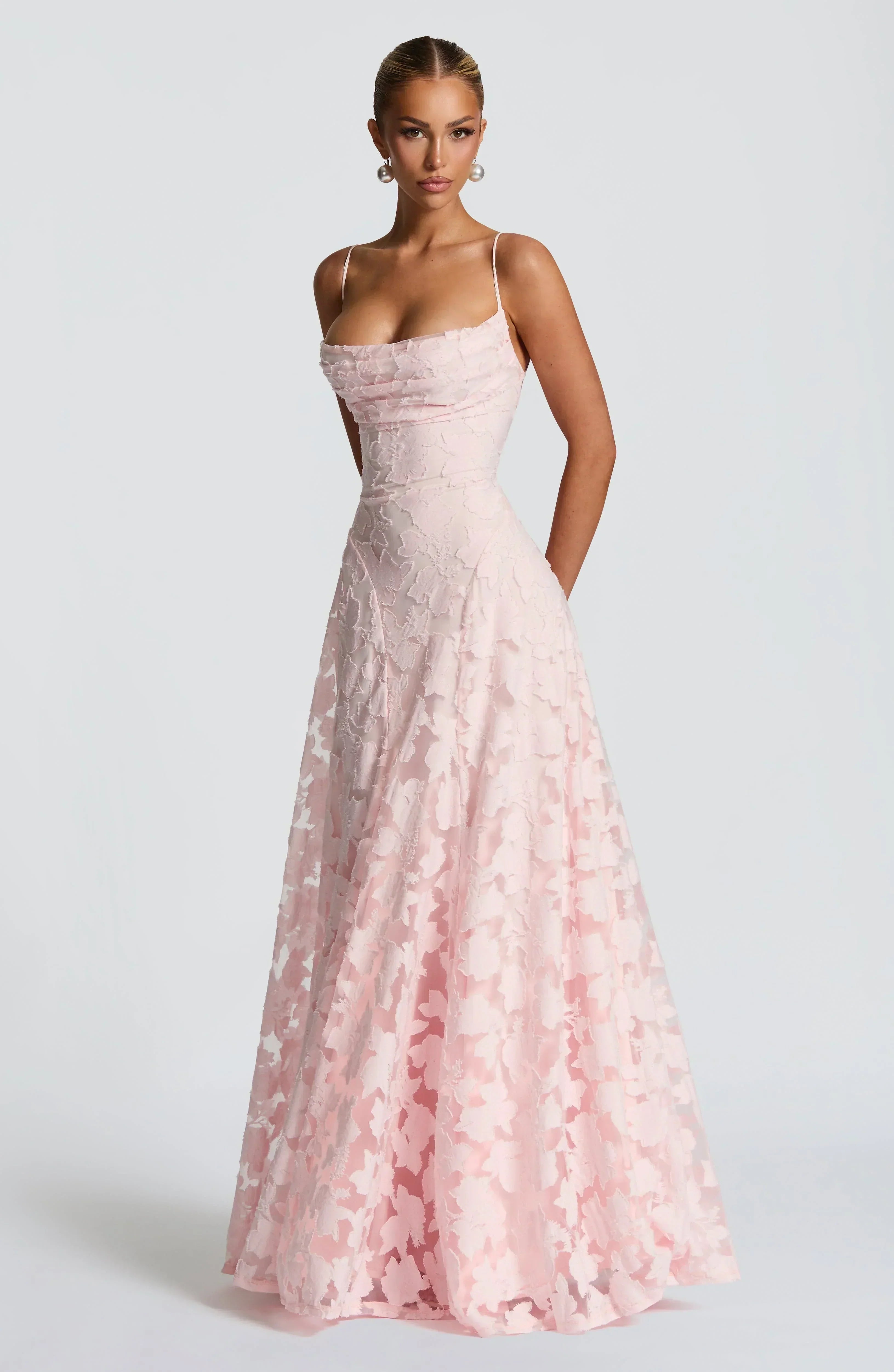 Aveline | Elegant Lace Corset Maxi Dress