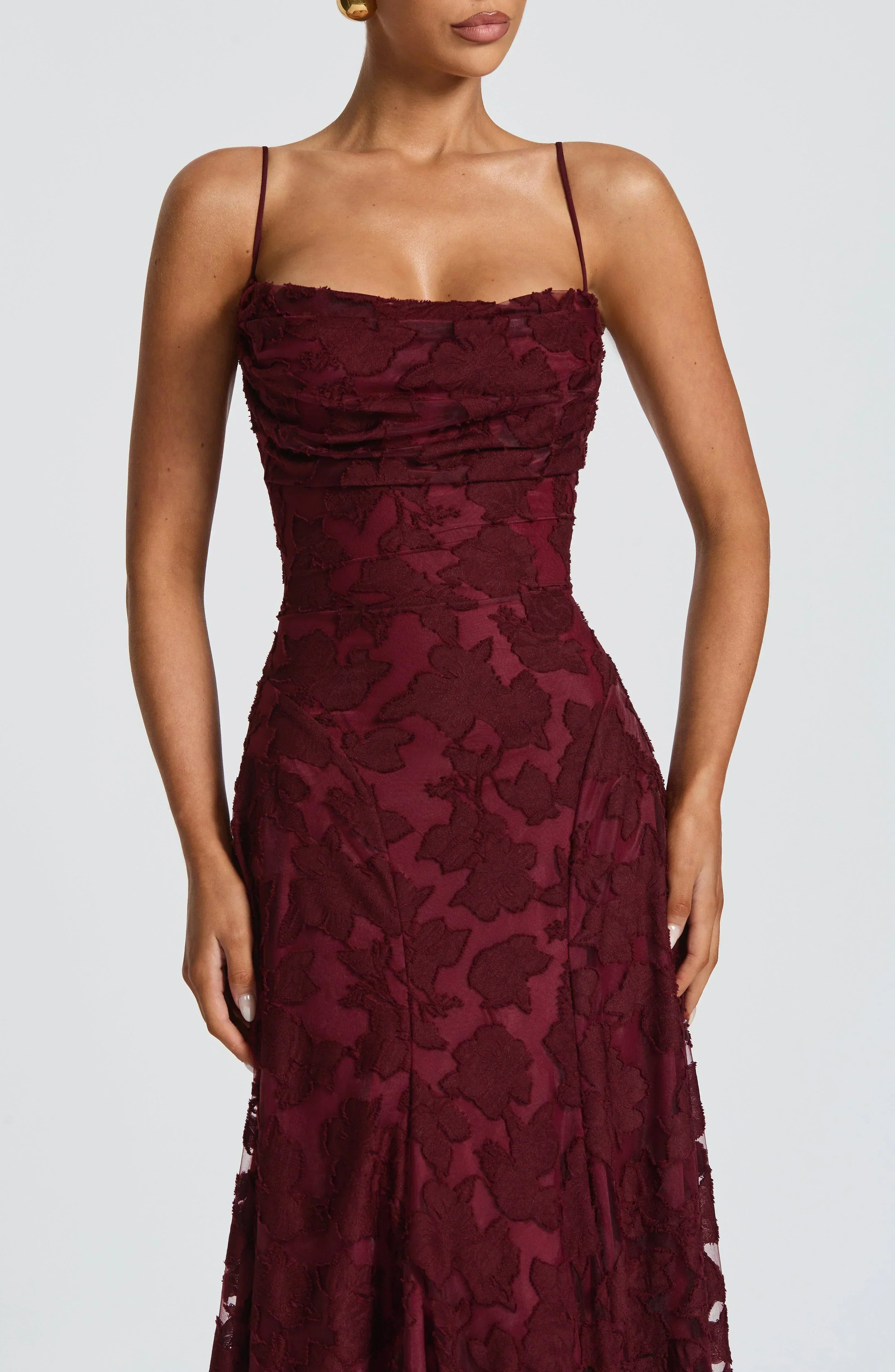 Aveline | Elegant Lace Corset Maxi Dress