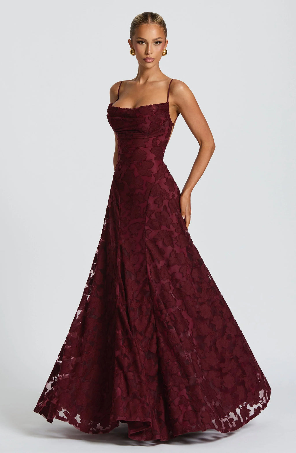 Aveline | Elegant Lace Corset Maxi Dress