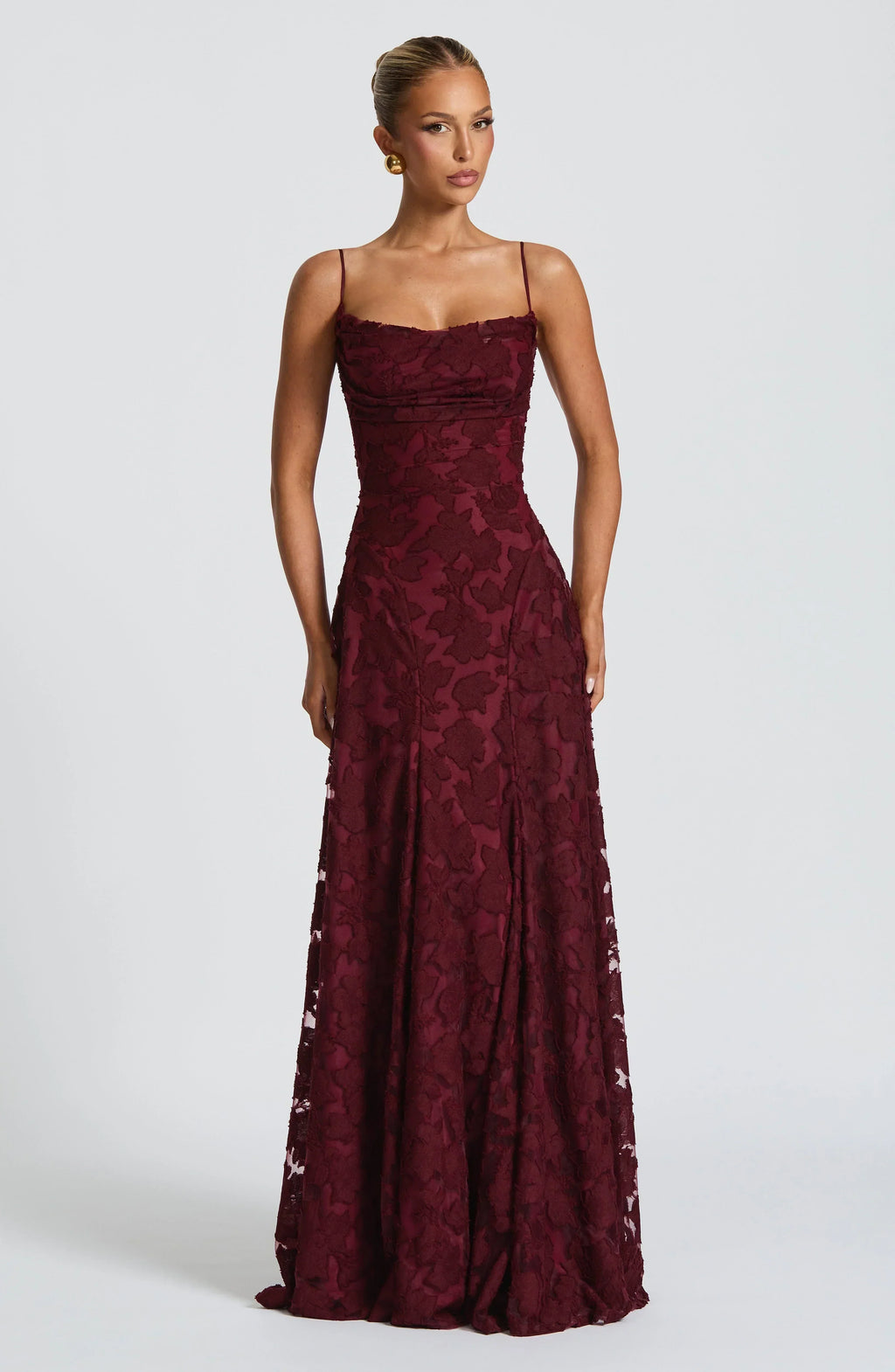 Aveline | Elegant Lace Corset Maxi Dress