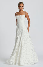 Aveline | Elegant Lace Corset Maxi Dress