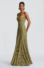 Aveline | Elegant Lace Corset Maxi Dress