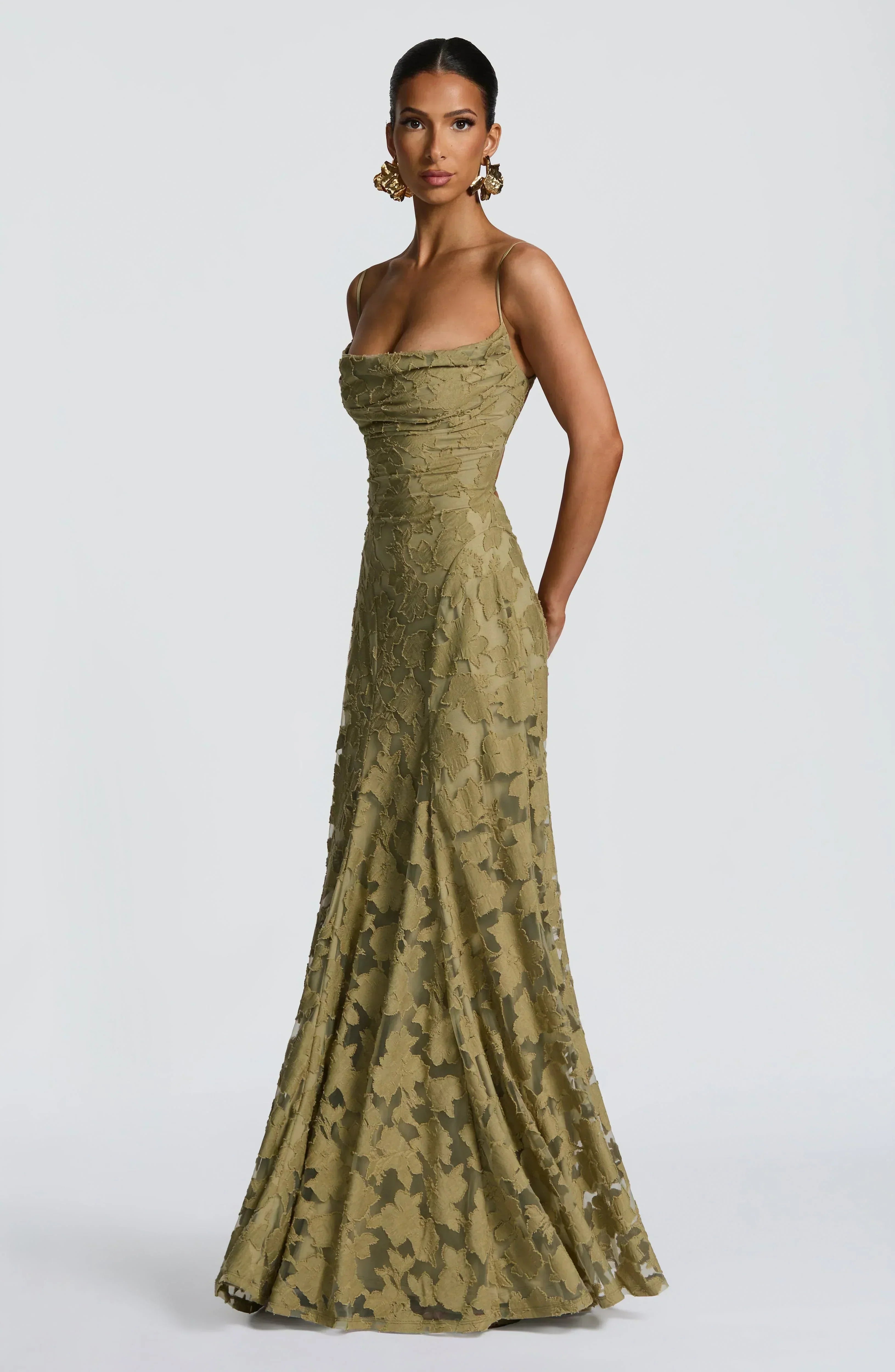 Aveline | Elegant Lace Corset Maxi Dress